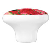 KALADIUM-/WAVYLEN/PINK-, GROENE- EN RODE KLEUREN KERAMISCHE KNOP (Zijkant)