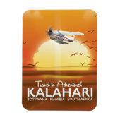 Kalahari Woestijn Avonturen reisposter Magneet (Verticaal)