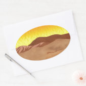 Kalahari-woestijn Ovale Sticker (Envelop)