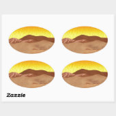 Kalahari-woestijn Ovale Sticker (Vel)