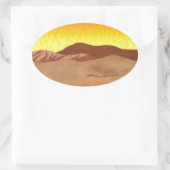 Kalahari-woestijn Ovale Sticker (Tas)