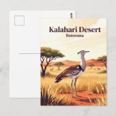 Kalahariwoestijn Botswana Briefkaart (Voorkant / Achterkant)