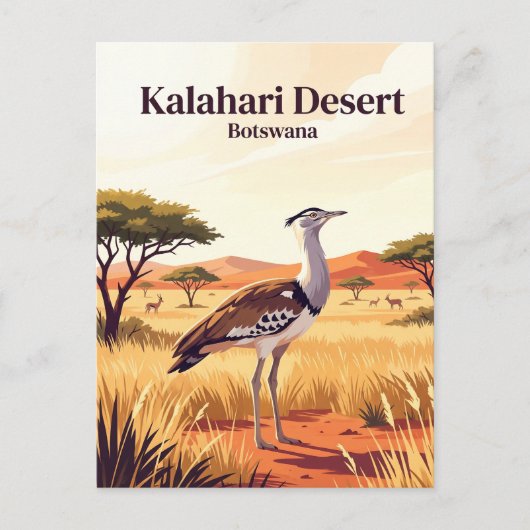 Kalahariwoestijn Botswana Briefkaart (Voorkant)