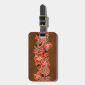 Kalaheo Hawaiian Hibiscus Tapa Bagagelabels (Voorkant verticaal)