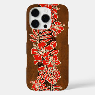 Kalaheo Hawaiian Hibiscus Tapa iPhone 16 Pro Hoesje