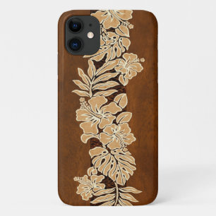 Kalaheo Hawaiian Hibiscus Tapa Faux Koa Wood Case-Mate iPhone Case