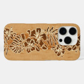Kalaheo Hawaiian Hibiscus Tapa Faux Koa Wood  Case-Mate iPhone Case (Achterkant (horizontaal))