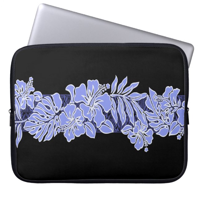 Kalaheo Hawaiian Hibiscus Tapa Laptop Wetsuit tas (Voorkant)