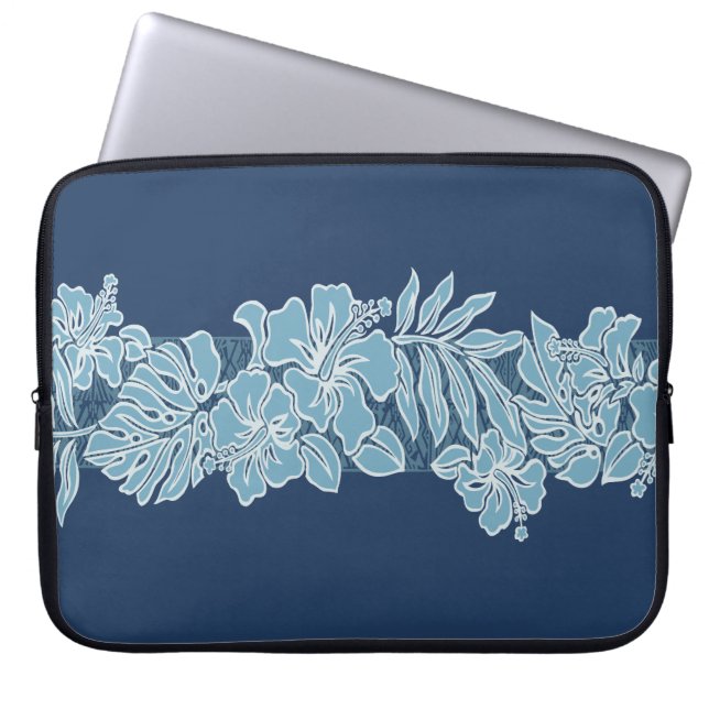 Kalaheo Hawaiian Hibiscus Tapa Laptop Wetsuit tas (Voorkant)