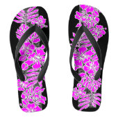 Kalaheo Hawaiian Hibiscus Tapa Magenta Teenslippers (Voetbed)
