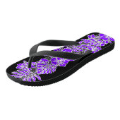 Kalaheo Hawaiian Hibiscus Tapa Paarse Teenslippers (Schuin)