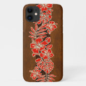 Kalaheo Hawaiian Red Hibiscus Tapa Case-Mate iPhone Case (Achterkant)