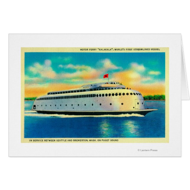 Kalakala Ferry, 's Werelds eerste gestroomlijnde (Voorkant Horizontaal)