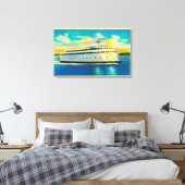 Kalakala Ferry, 's Werelds eerste gestroomlijnde Canvas Afdruk (Insitu (Slaapkamer))