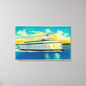 Kalakala Ferry, 's Werelds eerste gestroomlijnde Canvas Afdruk (Voorkant)