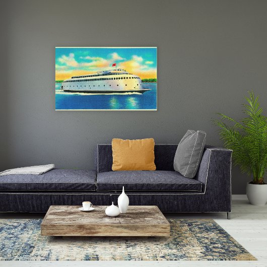Kalakala Ferry, 's Werelds eerste gestroomlijnde Canvas Afdruk