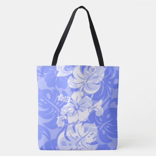 Kalakaua Border Hawaiian Hibiscus Beach Tote Bag (Voorkant)