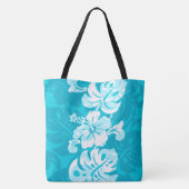 Kalakaua Border Hawaiian Hibiscus Beach Tote Bag (Achterkant)