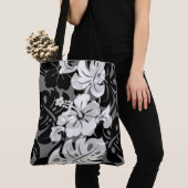 Kalakaua Border Hawaiian Hibiscus Beach Tote Bag (Dichtbij)