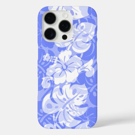 Kalakaua Border Hawaiian Hibiscus Periwinkle Case-Mate iPhone Case (Achterkant)