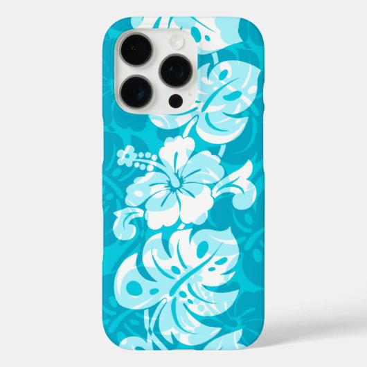 Kalakaua Border Hawaiian Hibiscus Turquoise Case-Mate iPhone Case (Achterkant)