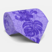 Kalakaua Border Hawaiian Hibiscus Two-side Printed Stropdas (Opgerold)