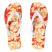 Kalakaua Grens Hawaiian Hibiscus Rood Teenslippers (Voetbed)
