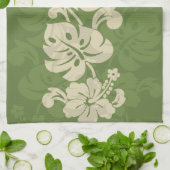 Kalakaua Hawaiian Hibiscus Border KL301 Theedoek (Gevouwen)