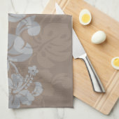 Kalakaua Hawaiian Hibiscus Border KL302 Theedoek (Quarter Fold)