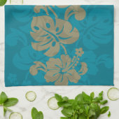 Kalakaua Hawaiian Hibiscus Border KL303 Theedoek (Gevouwen)