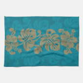 Kalakaua Hawaiian Hibiscus Border KL303 Theedoek (Horizontaal)