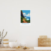 Kalalau Beach Verenigde Staten Reisprint Poster (Keuken)
