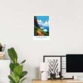 Kalalau Beach Verenigde Staten Reisprint Poster (Thuiskantoor)