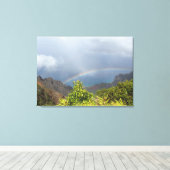 Kalalau Rainbow Stretted Canvas Print (Insitu (Houten vloer))