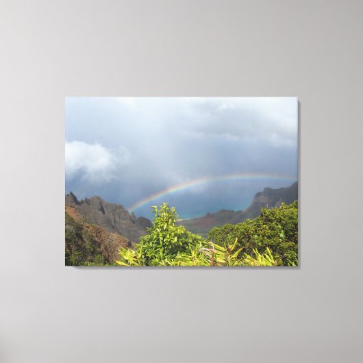 Kalalau Rainbow Stretted Canvas Print (Voorkant)