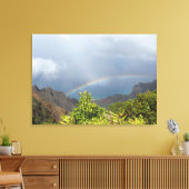 Kalalau Rainbow Stretted Canvas Print (Insitu (Woonkamer))