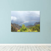 Kalalau Rainbow Stretted Canvas Print (Insitu (Houten vloer))