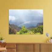 Kalalau Rainbow Stretted Canvas Print (Insitu (Woonkamer))