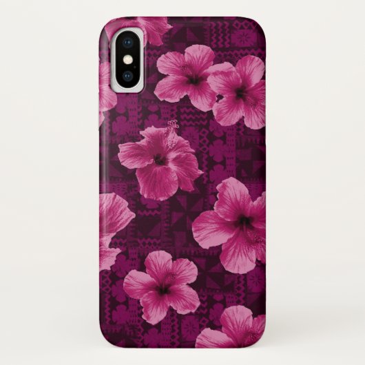 Kalalau Tapa Tropische Hawaiian Hibiscus Case-Mate iPhone Case (Achterkant)