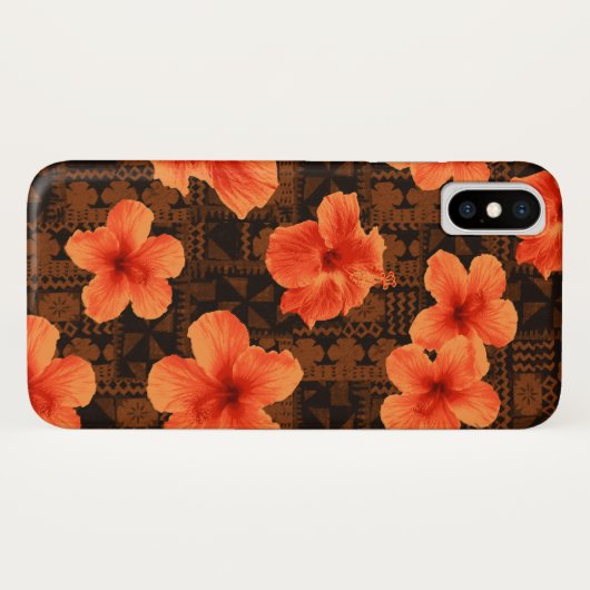 Kalalau Tapa Tropische Hawaiian Hibiscus Case-Mate iPhone Case (Achterkant (horizontaal))