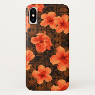 Kalalau Tapa Tropische Hawaiian Hibiscus iPhone X Hoesje