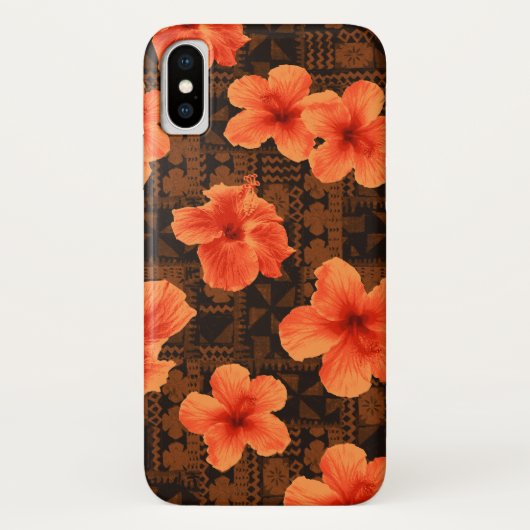 Kalalau Tapa Tropische Hawaiian Hibiscus Case-Mate iPhone Case (Achterkant)