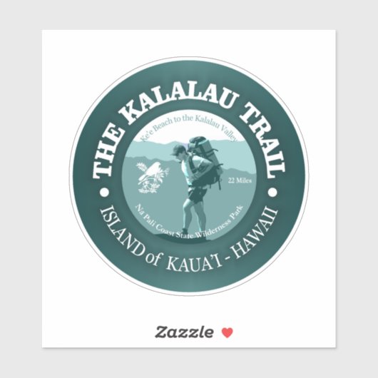 Kalalau Trail (T) Sticker (Vel)