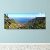 Kalalau Valley panorama canvas print (Insitu (Houten vloer))