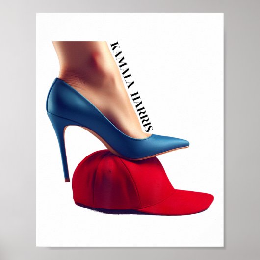 Kalama Harris 2024 Retro Comma La Red Pet Anti Tru Poster (Voorkant)