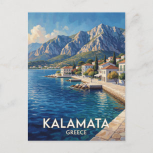 Kalamata Griekenland Messiniaanse Golf Berg Reizen Briefkaart