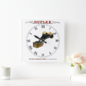 Kalamazoo Duplex Antiek Phonograph Wall Clock Vierkante Klok (Huis)