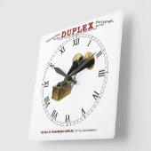 Kalamazoo Duplex Antiek Phonograph Wall Clock Vierkante Klok (Hoek)