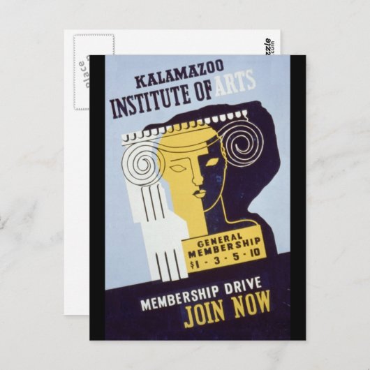 Kalamazoo Institute of Arts - WPA Poster - Briefkaart (Voorkant / Achterkant)