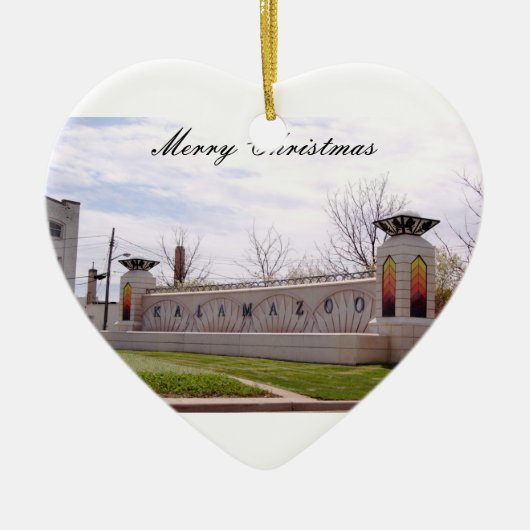 Kalamazoo-kerstversiering Keramisch Ornament (Voorkant)